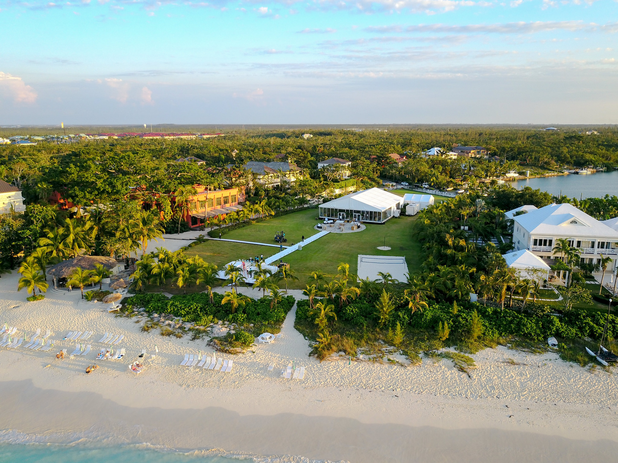 Aerial luxury Old Fort Bay Club, Nassau, Bahamas